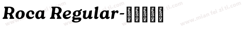 Roca Regular字体转换